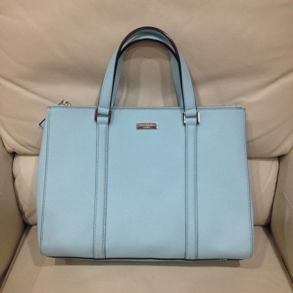 kate spade Handbags - Kate Spade Pale Blue Satchel Purse Bag